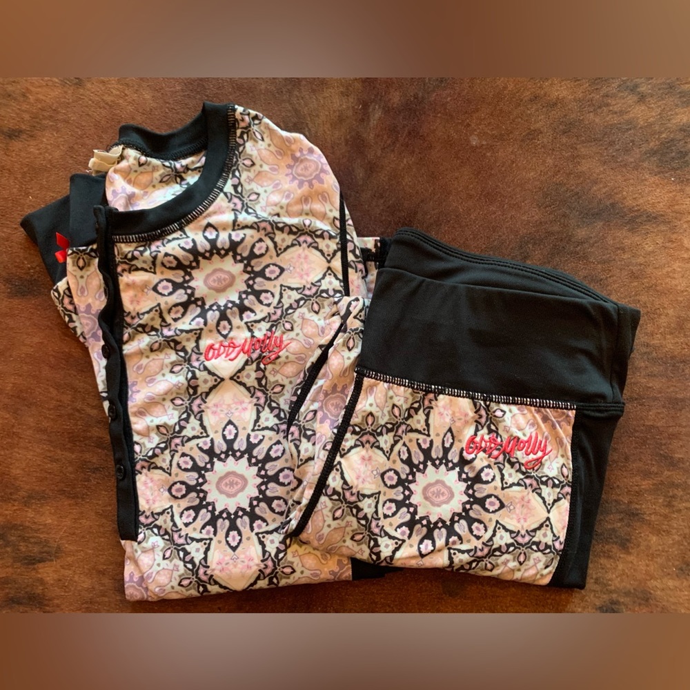 ODD MOLLY Leggings & Top - Size 1 - 2 US size 6/8 EUC!